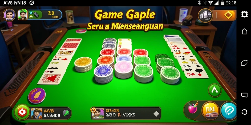 Tampilan gameplay Gaple yang seru dan interaktif di AW8.