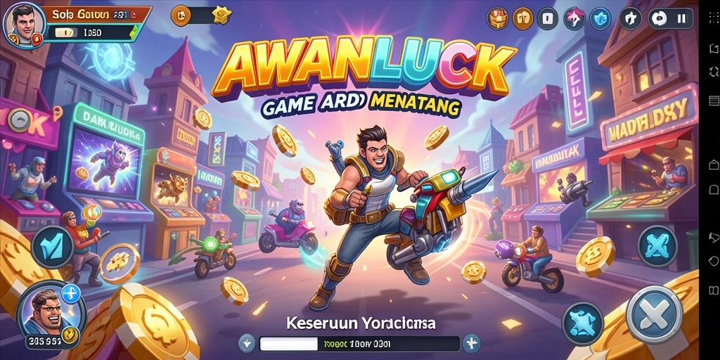 Tampilan gameplay seru dan penuh warna dari AWANLUCK.