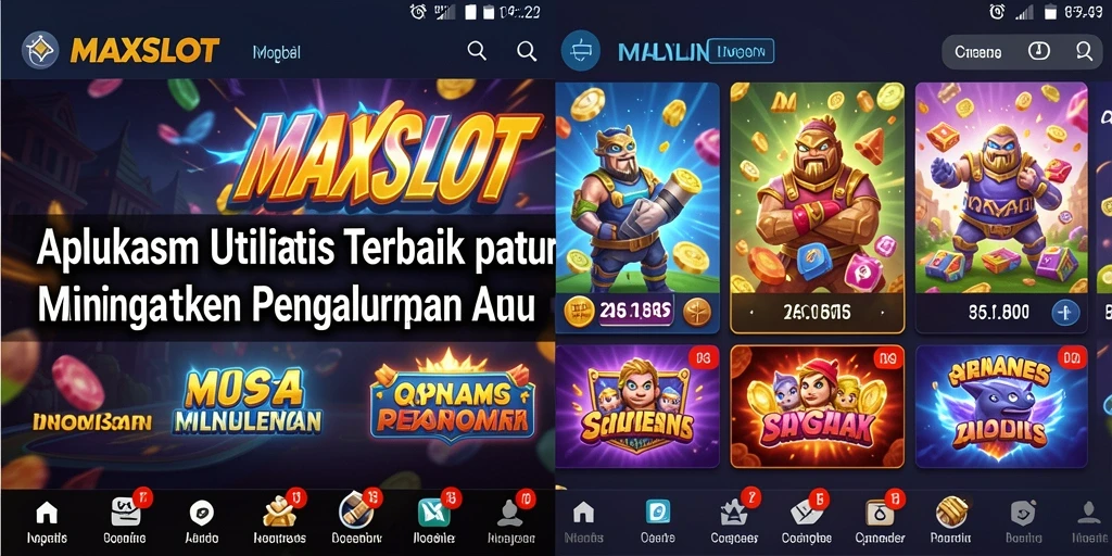 Tampilan antarmuka MAXSLOT yang intuitif dan mudah digunakan.