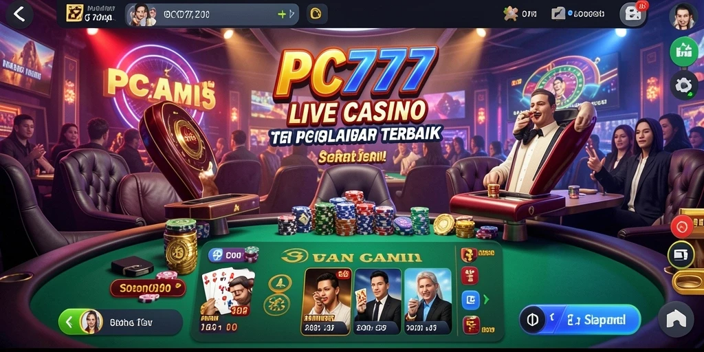 Screenshot gameplay Live Casino yang mengasyikkan dan interaktif.
