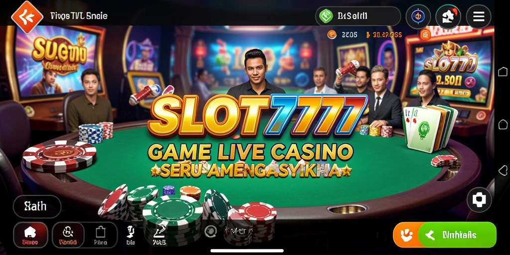 Screenshot menunjukkan gameplay seru Live Casino di SLOT777.